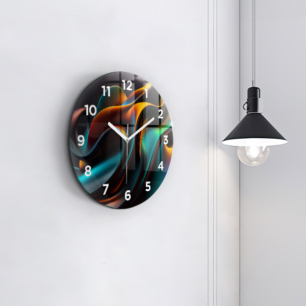 hodiny na skle Futuristická vlna