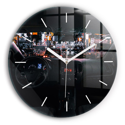 hodiny na skle Auto v Tokiu