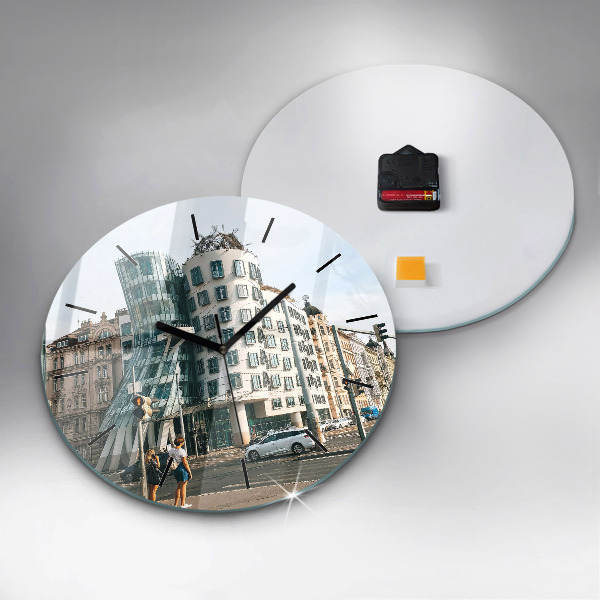 hodiny na skle Tančící dům Praha