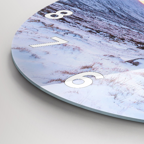 hodiny na skle Chata v horách