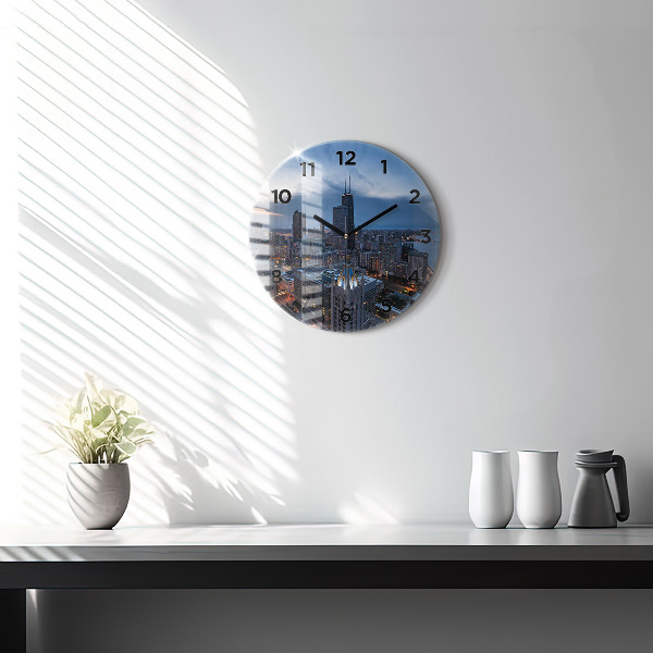 hodiny na skle Fotografie Chicaga