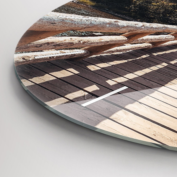 hodiny na skle Hory v Yellowstonu