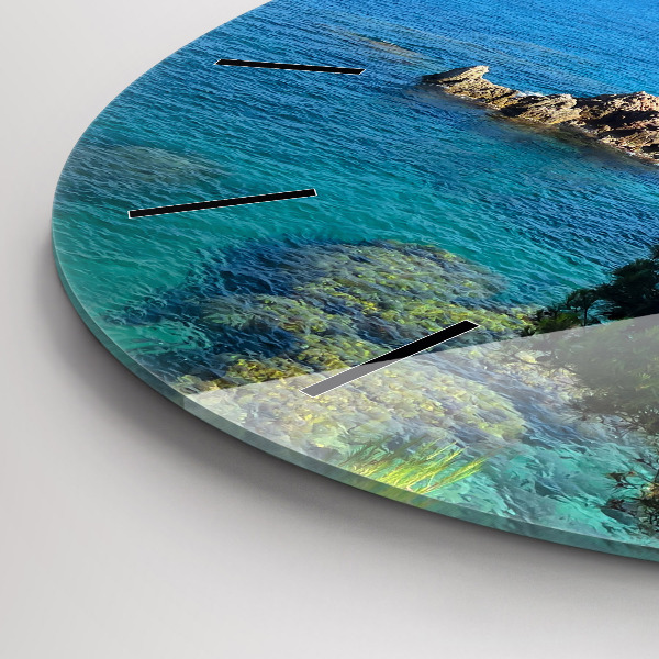 hodiny na skle Pobřeží Costa Brava