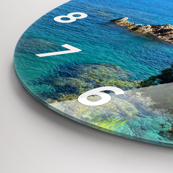 hodiny na skle Pobřeží Costa Brava