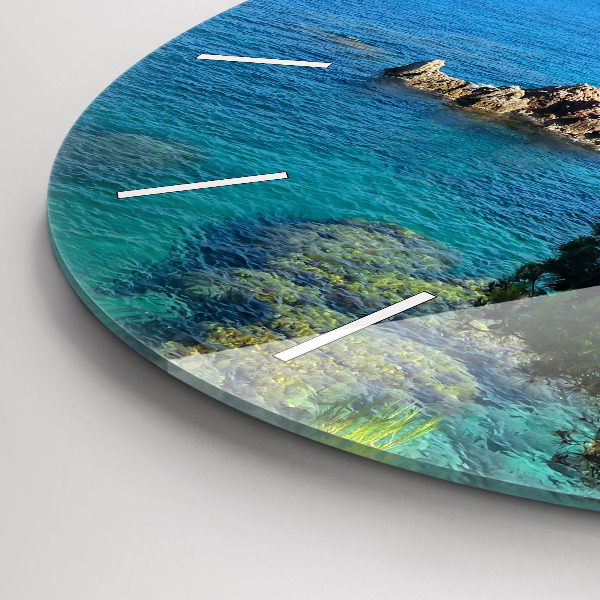 hodiny na skle Pobřeží Costa Brava