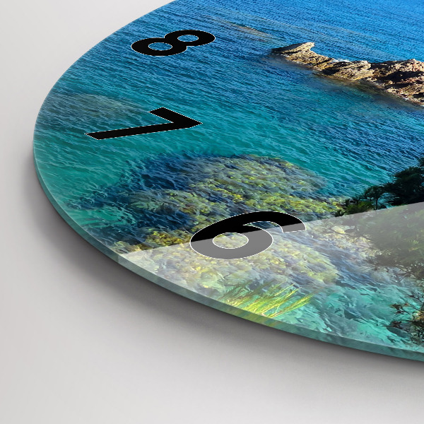 hodiny na skle Pobřeží Costa Brava