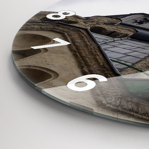 hodiny na skle Socha Panny Marie v Lyonu