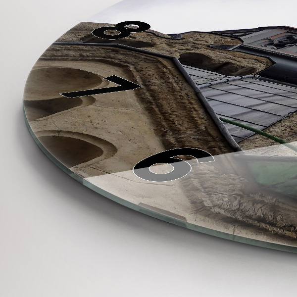 hodiny na skle Socha Panny Marie v Lyonu