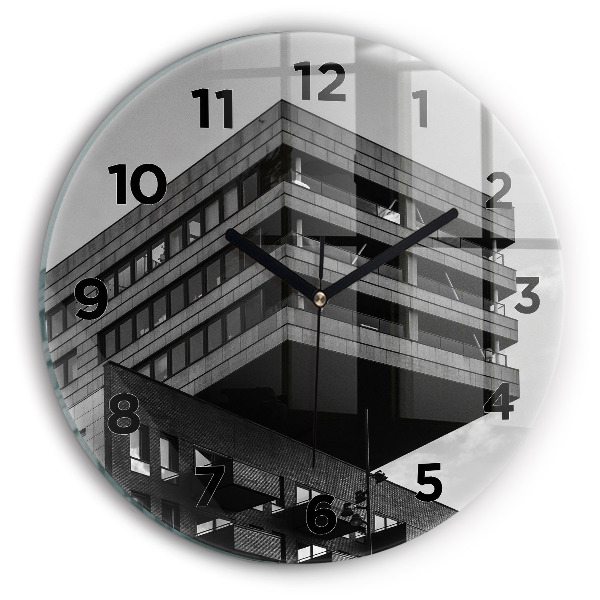 hodiny na skle Architektura v Amsterdamu