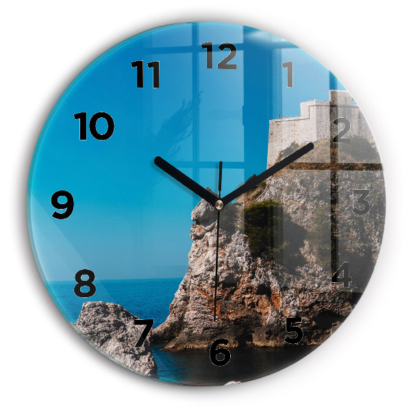 hodiny na skle Útesy v Dubrovníku