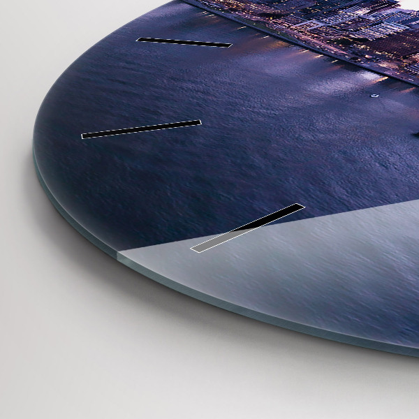 Kulaté skleněné hodiny s fotkou Pohled na San Francisco