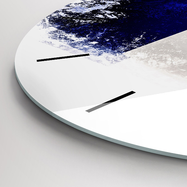 Kulaté skleněné hodiny s fotkou Vlajka Francie