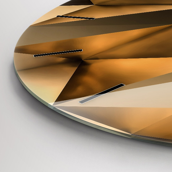 Kulaté skleněné hodiny s fotkou Geometrická textura