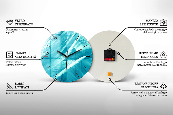 Kulaté skleněné hodiny s fotkou Mapa světa