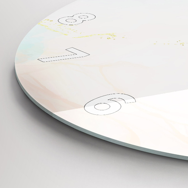 hodiny na skle Akvarelový mramor