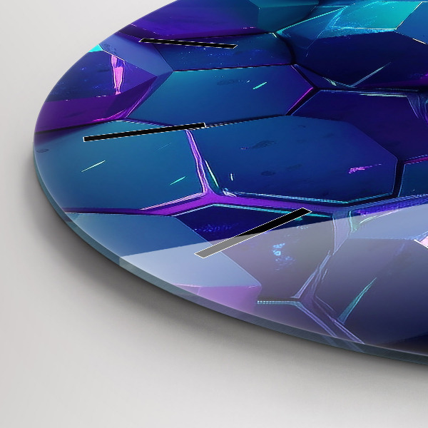 hodiny na skle Geometrické tvary