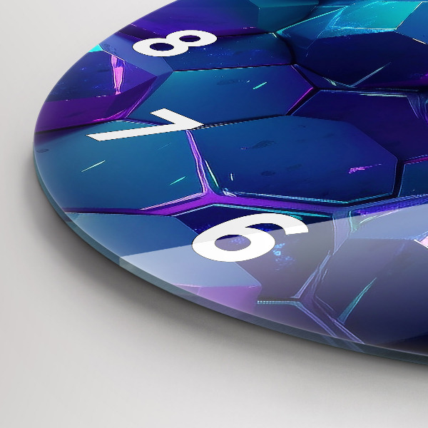 hodiny na skle Geometrické tvary