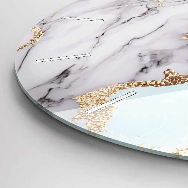 hodiny na skle Pastelový mramor