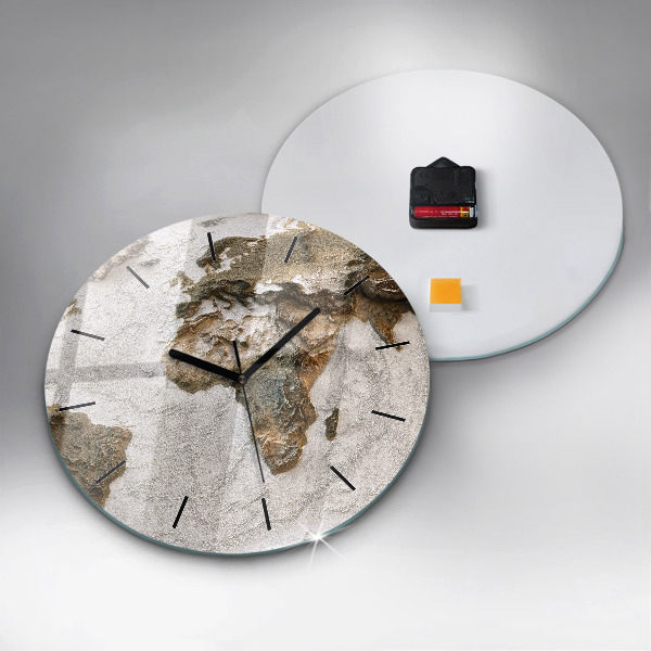 hodiny na skle Stará mapa světa