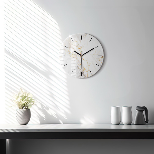 hodiny na skle Dekorativní mramor