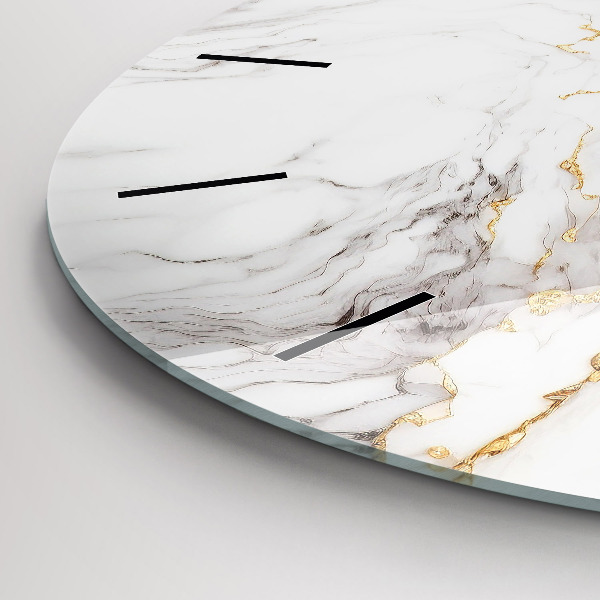 hodiny na skle Dekorativní mramor