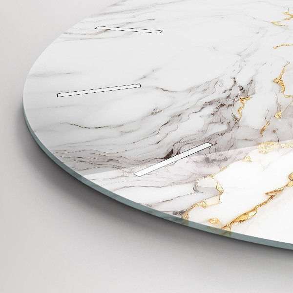 hodiny na skle Dekorativní mramor