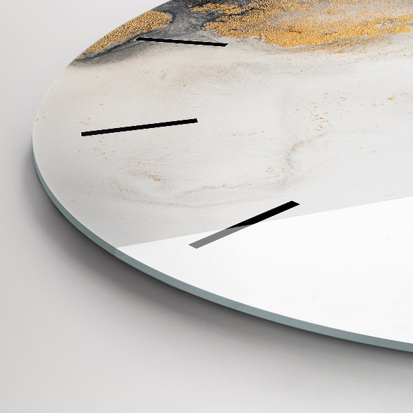 hodiny na skle Umělecký mramor