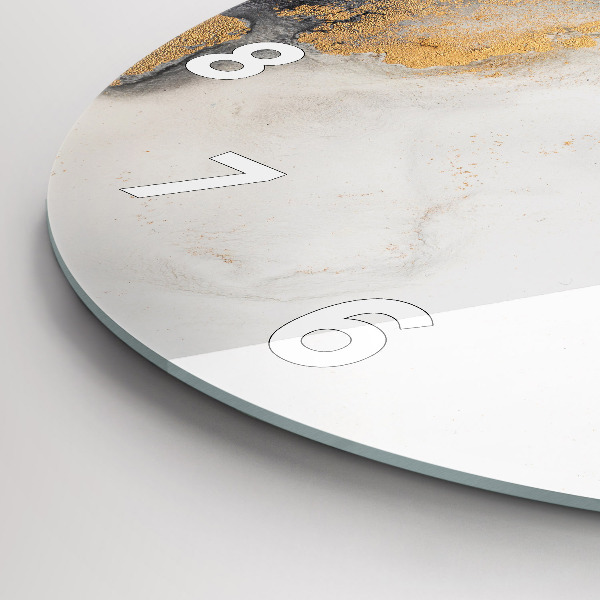 hodiny na skle Umělecký mramor