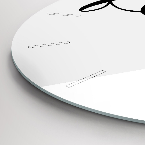 Kulaté skleněné hodiny s fotkou Rodinný nápis a srdce