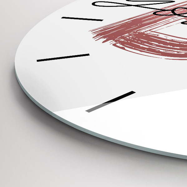 Kulaté skleněné hodiny s fotkou Nápis Buď sám sebou