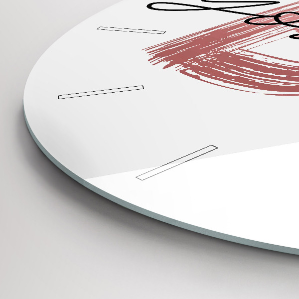 Kulaté skleněné hodiny s fotkou Nápis Buď sám sebou