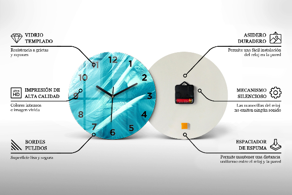 Kulaté skleněné hodiny s fotkou Zlatá mapa světa