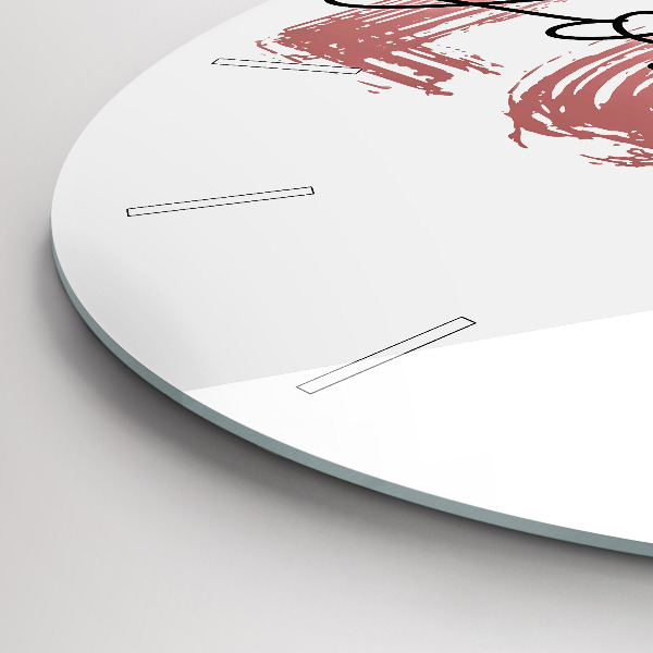 Kulaté skleněné hodiny s fotkou Nápis Miluj se