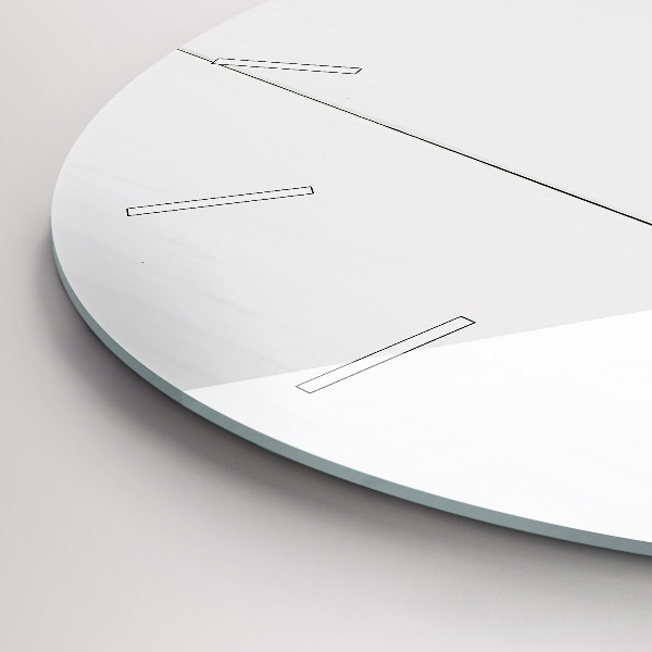 Kulaté skleněné hodiny s fotkou Nápis House