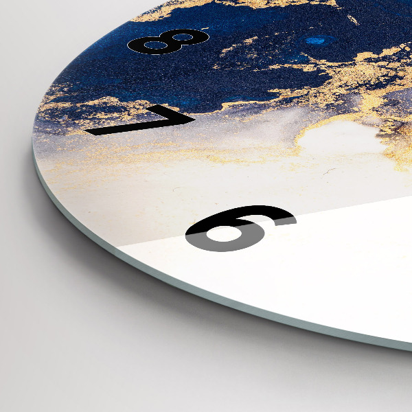 hodiny na skle Mramorový vzor