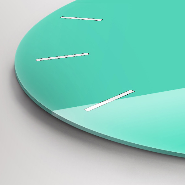 hodiny na skle Tyrkysová