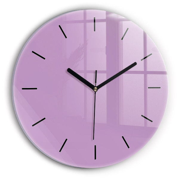 hodiny na skle Lilac