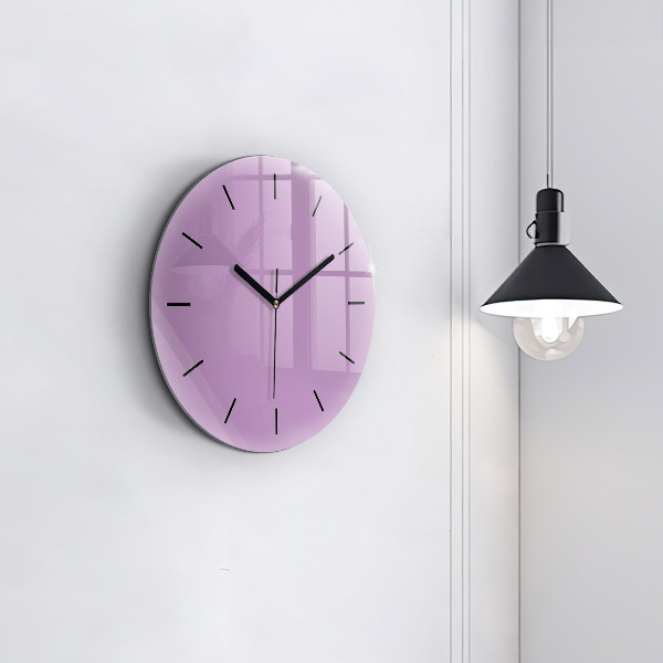 hodiny na skle Lilac