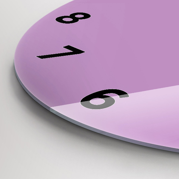 hodiny na skle Lilac