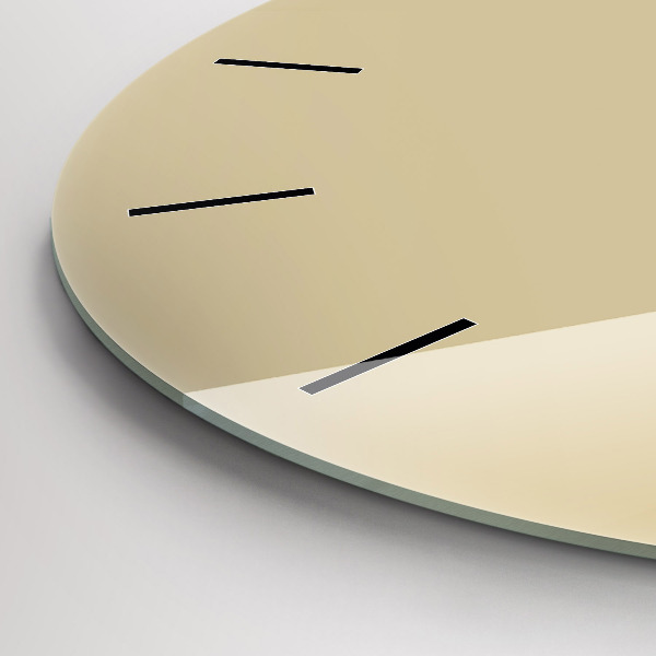 hodiny na skle Béžová