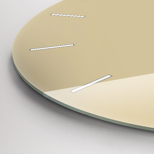 hodiny na skle Béžová