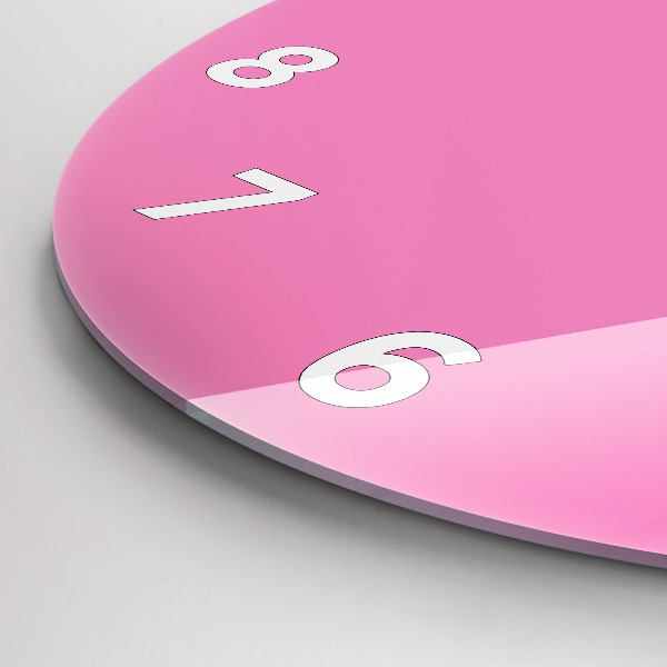 hodiny na skle Růžová