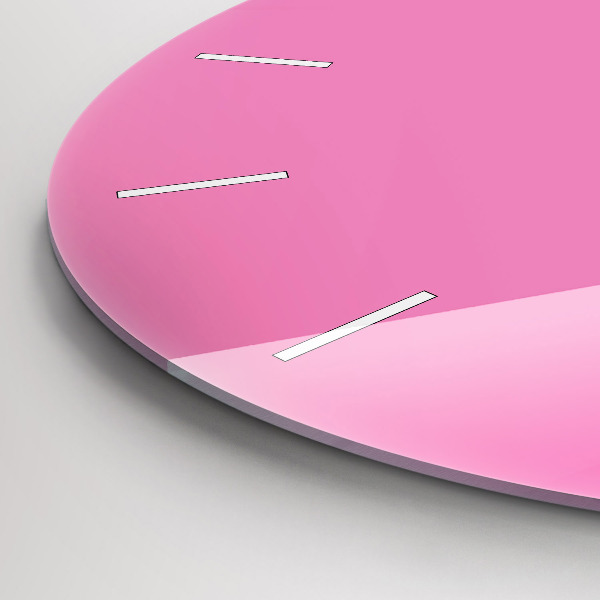 hodiny na skle Růžová