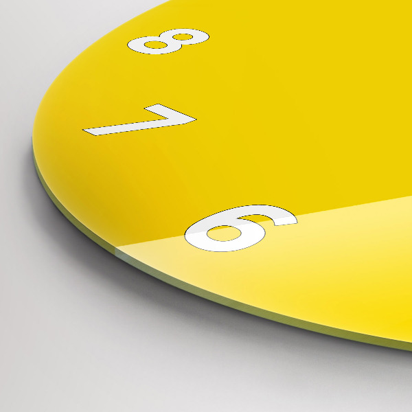 hodiny na skle Žlutá