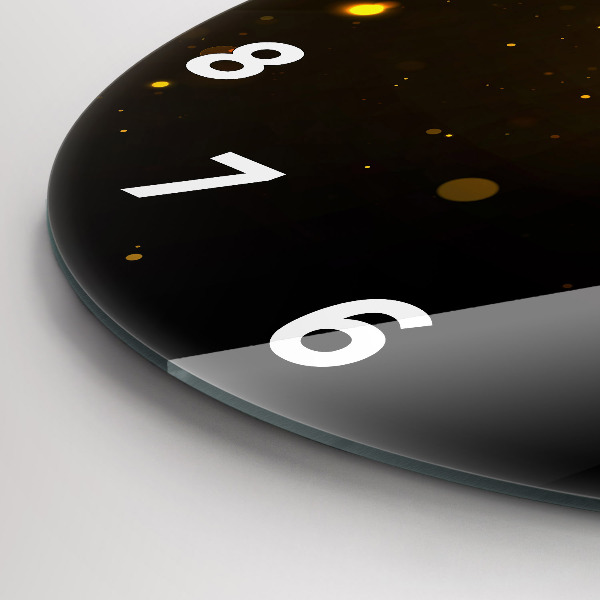 hodiny na skle Zlatý pyl