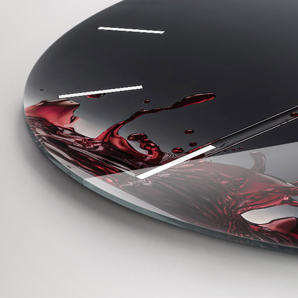 hodiny na skle Lampa s červeným vínem