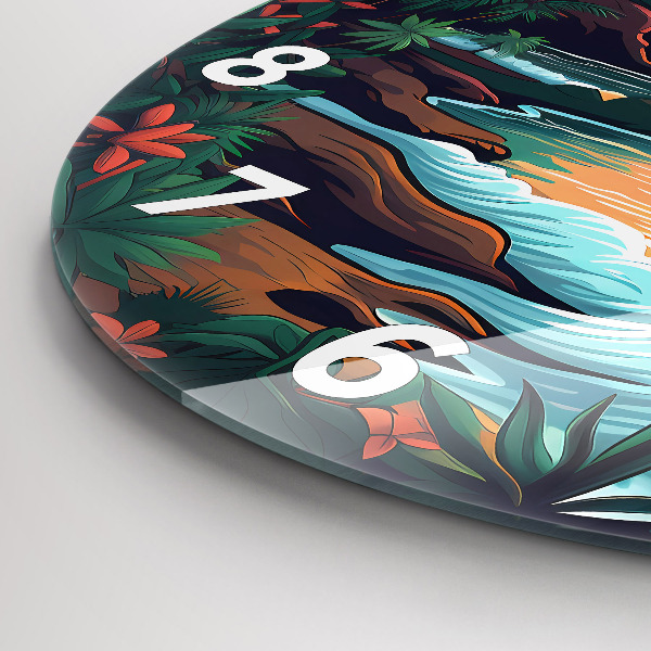 hodiny na skle Pohádkový západ slunce