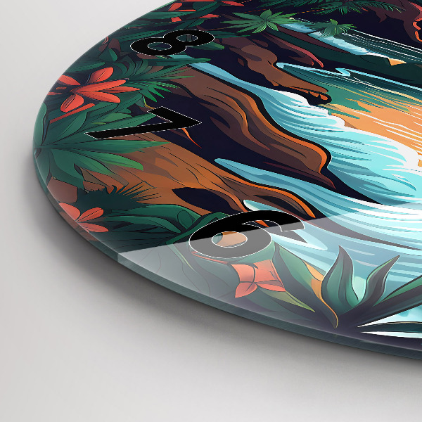 hodiny na skle Pohádkový západ slunce