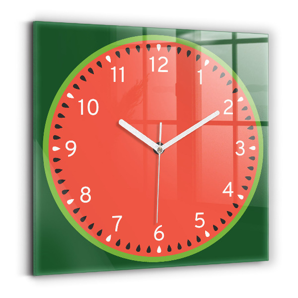 Skleněné nástěnné hodiny Sladký meloun