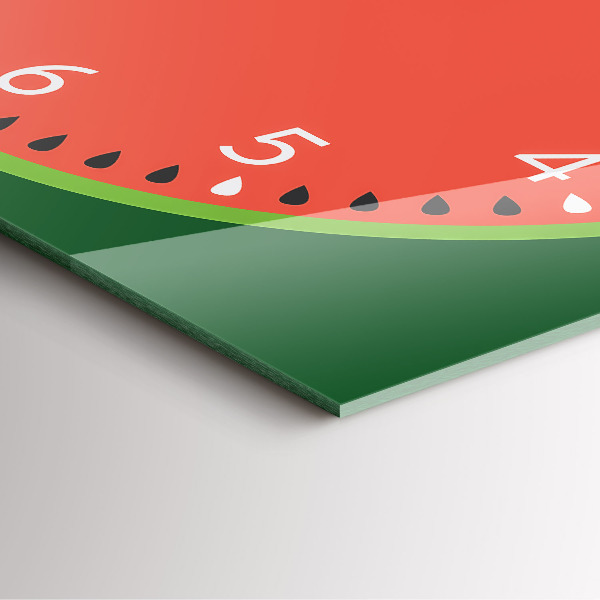 Skleněné nástěnné hodiny Sladký meloun